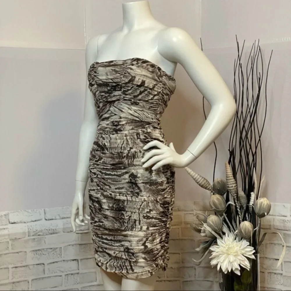 NWT Le Chateau Snake Print Strapless Dress - Picture 1 of 17